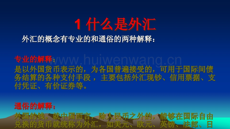 外汇简介(外汇的简介)